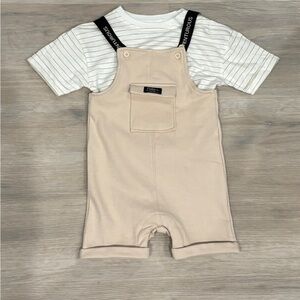 Stylish Baby Matching Set in Cream by Fudo. 18-24months